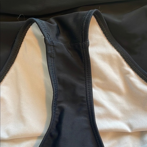 Black and White Striped One-Piece Swimsuit size medium - Picture 8 of 9